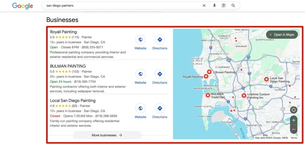Google My Business for San Diego Painters